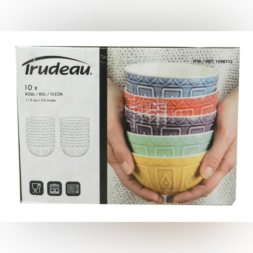 Trudeau Porcelain Bowls Set - Multicolor (FIRM PRICE) - Picture 2 of 5